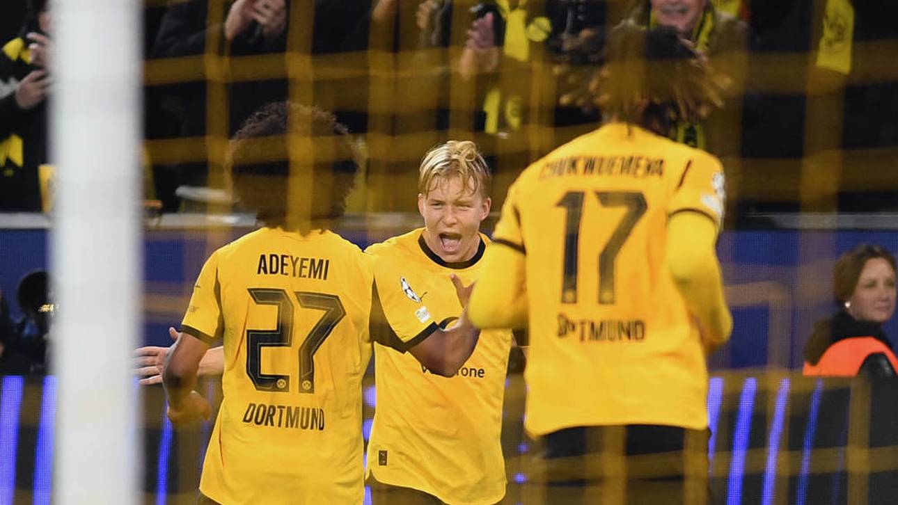 Daniel Svensson (m.) brachte den BVB in der Champions League auf die Siegerstraße