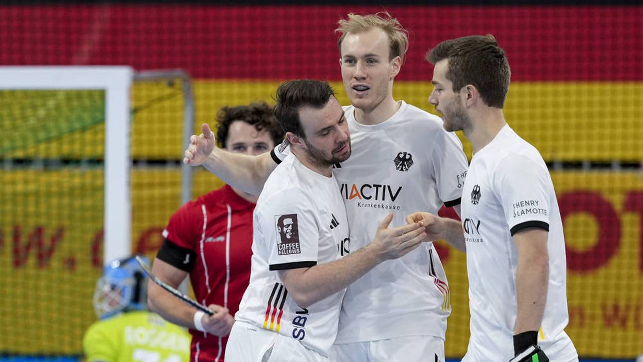 Jubel bei den deutschen Hockey-Herren