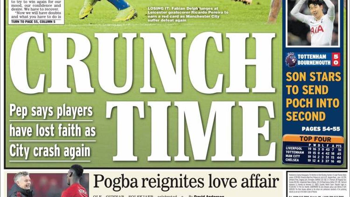 EXPRESS - "Crunch Time! Nach erneutem Crash sagt Pep, seine Spieler hätten den Glauben verloren"