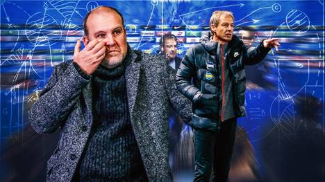 Jörg Schmadtke (l.) startete 2001 seine Karriere als Funktionär. Er hat natürlich Herthas Trainer-Entscheidung für Jürgen Klinsmann verfolgt
