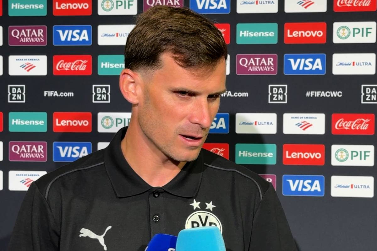 Im Spiel gegen Fluminense geraten Pascal Groß und Karim Adeyemi kurz aneinander. Pascal Groß spricht im Interview darüber.