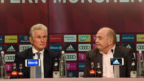 Uli Hoeneß (r.) versuchte vergeblich, Jupp Heynckes umzustimmen