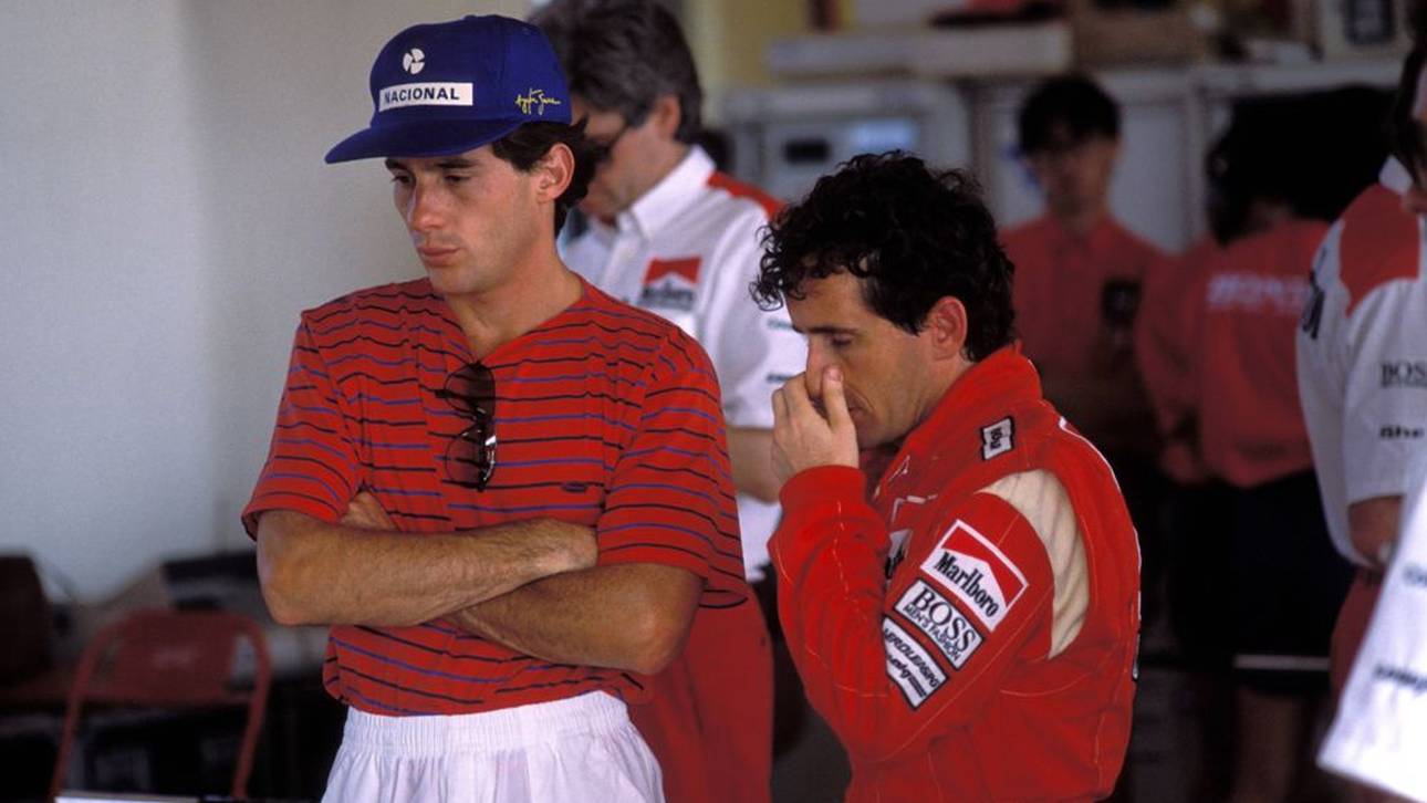 Ayrton Senna (l.) und Alain Prost verband eine legendäre F1-Rivalität