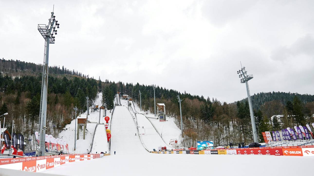 Schreckmomente! Skispringen abgebrochen!