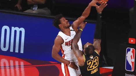 LeBron James (r.) von den Los Angeles Lakers und Jimmy Butler Miami Heat prägen die NBA-Finals 2020