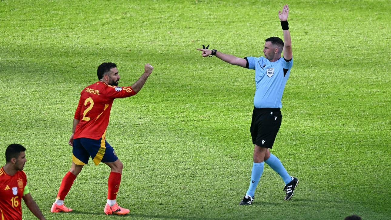 Oliver im Spiel zwischen Spanien und Kroatien