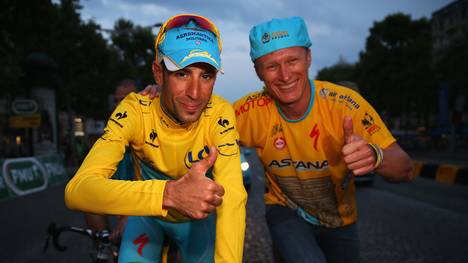 Vincenzo Nibali-Alexander Winokurow-Tour de France-Feier