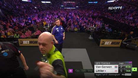 Luke Littler spielt im Viertelfinale der Premier League of Darts acht perfekte Darts gegen Michael van Gerwen und bezwingt den Serienmeister der Premier League mit einem 11-Darter.