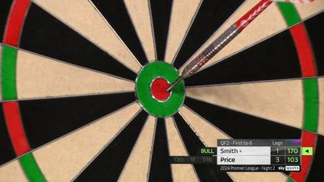Am zweiten Spieltag der Premier League of Darts in Berlin verzaubern die ehemaligen Weltmeister Gerwyn Price und Michael Smith die Fans mit dem Big Fish.