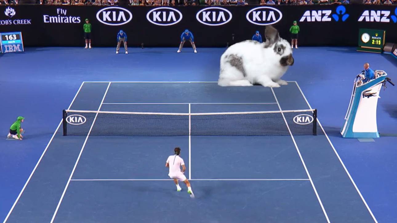 Federer fordert den Osterhasen