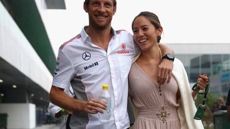 Endlich Mann und Frau - Jenson Button und seine Jessica.
