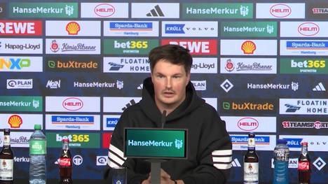 Auf der Pressekonferenz vor dem Bundesliga-Spiel gegen den FC Bayern München wurde HSV-Trainer Merlin Polzin zu Verteidiger Luka Vuskovic und dem anstehenden Duell gegen Harry Kane befragt.