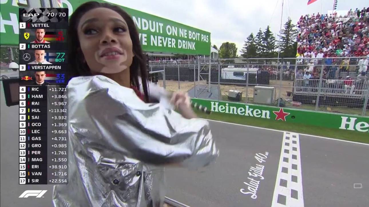 Model erklärt Zielflaggen-Fauxpas