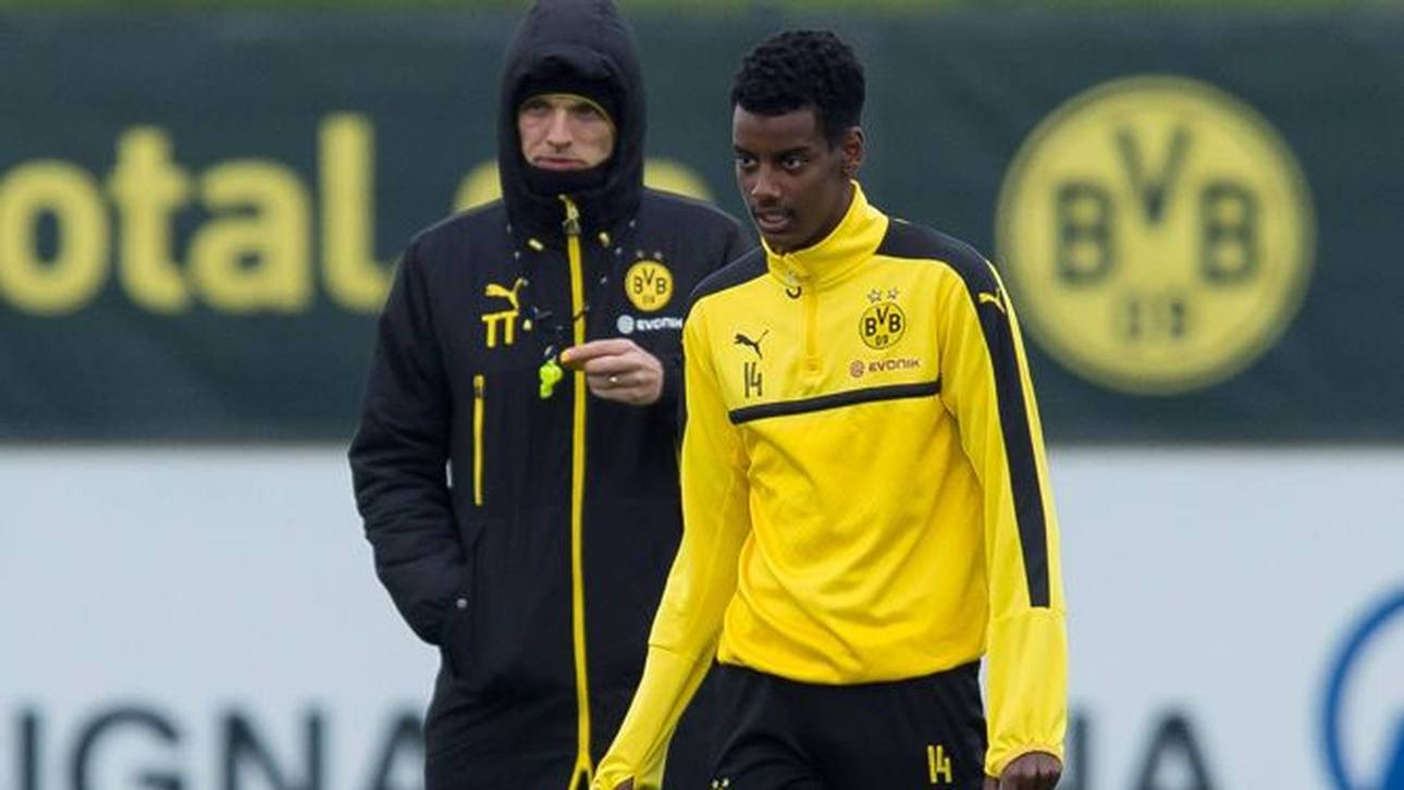 Alexander Isak (r.) trainierte unter Thomas Tuchel beim BVB