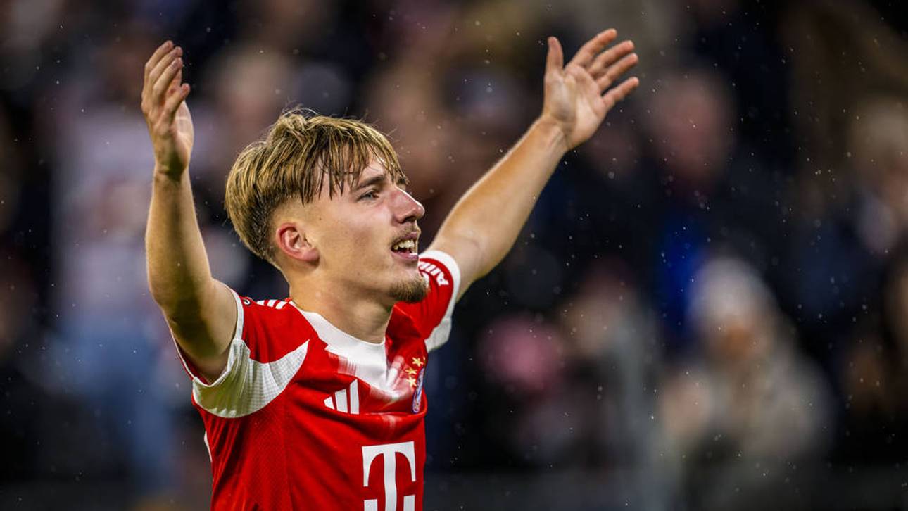 Lennart Karl feierte in der Champions League sein Tordebüt für den FC Bayern