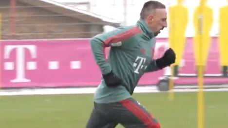 FC Bayern: Franck Ribery nach Muskelfaserriss wieder im Training, Franck Ribery stand am Montag erstmals wieder auf dem Platz