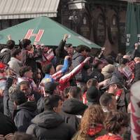 Fanmarsch: Atlético-Fans erobern Dortmunder Innenstadt