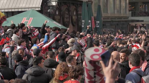 Fanmarsch! Atlético-Fans nehmen Dortmunder Innenstadt ein