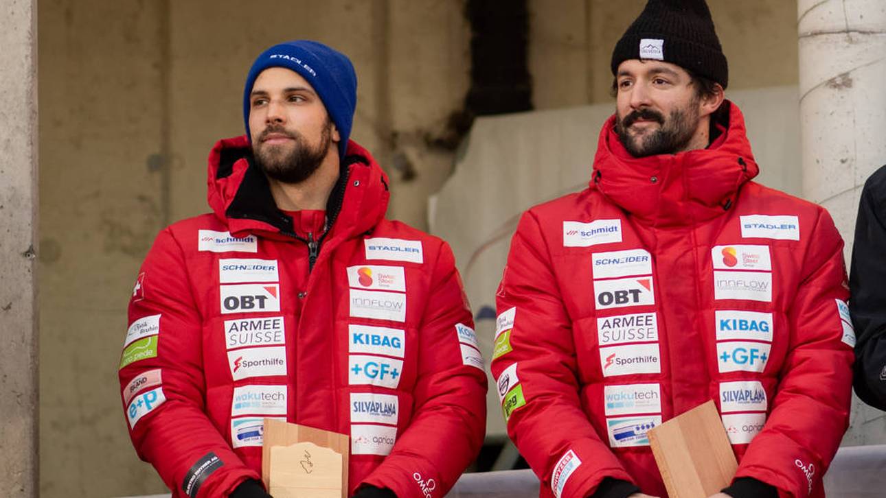 Sandro Michel (l.) holte bei der WM 2023 als Anschieber Bronze