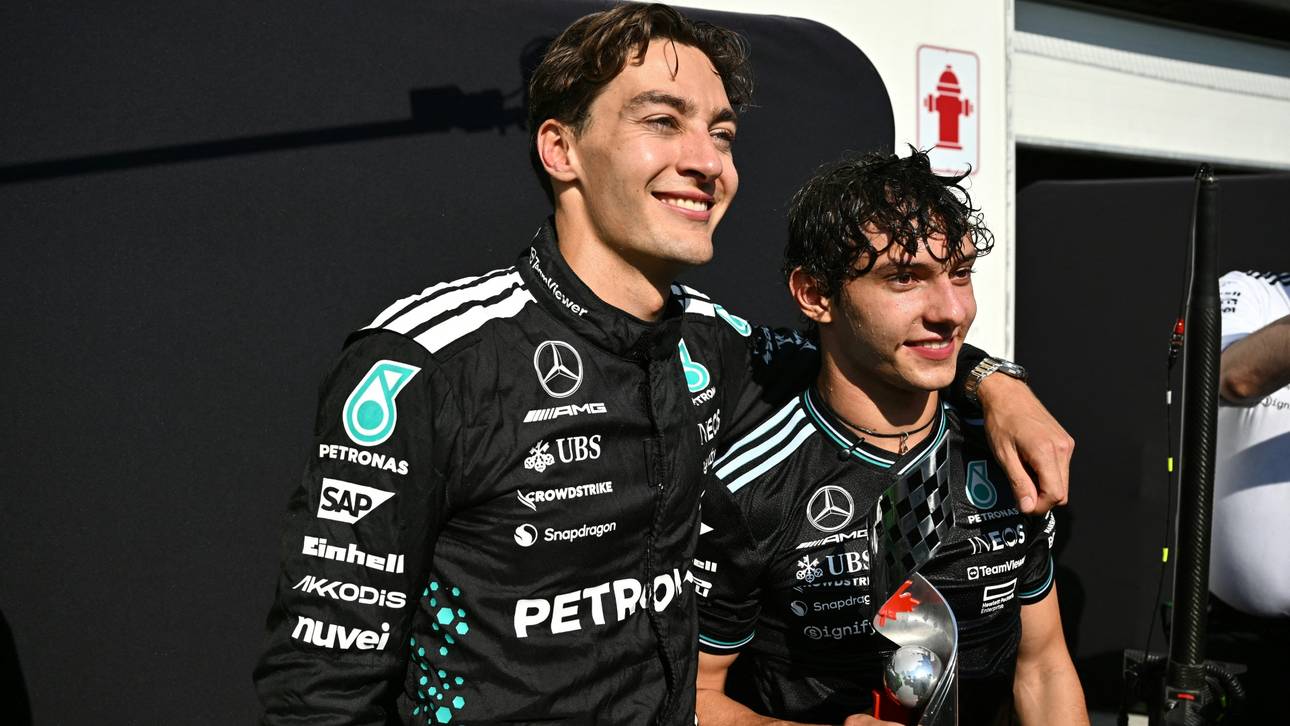Weiter für Mercedes: Russell (l.) und Antonelli