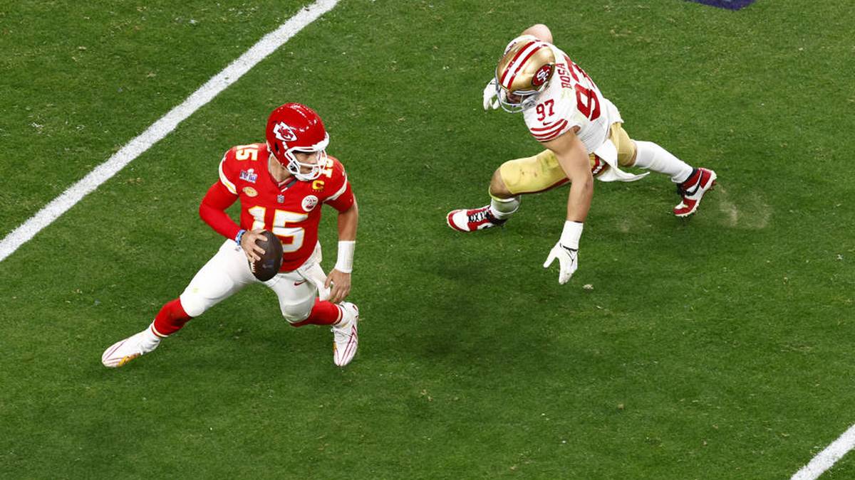 2024, KANSAS CITY CHIEFS (25:22 gegen San Francisco 49ers): Mahomes und Co. verteidigen ihren Titel gegen die Niners, denen sie die Trophäe schon 2020 entrissen haben