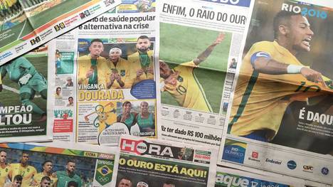 Brasiliens Presse feiert den Gold-Triumph über Deutschland im Fußball