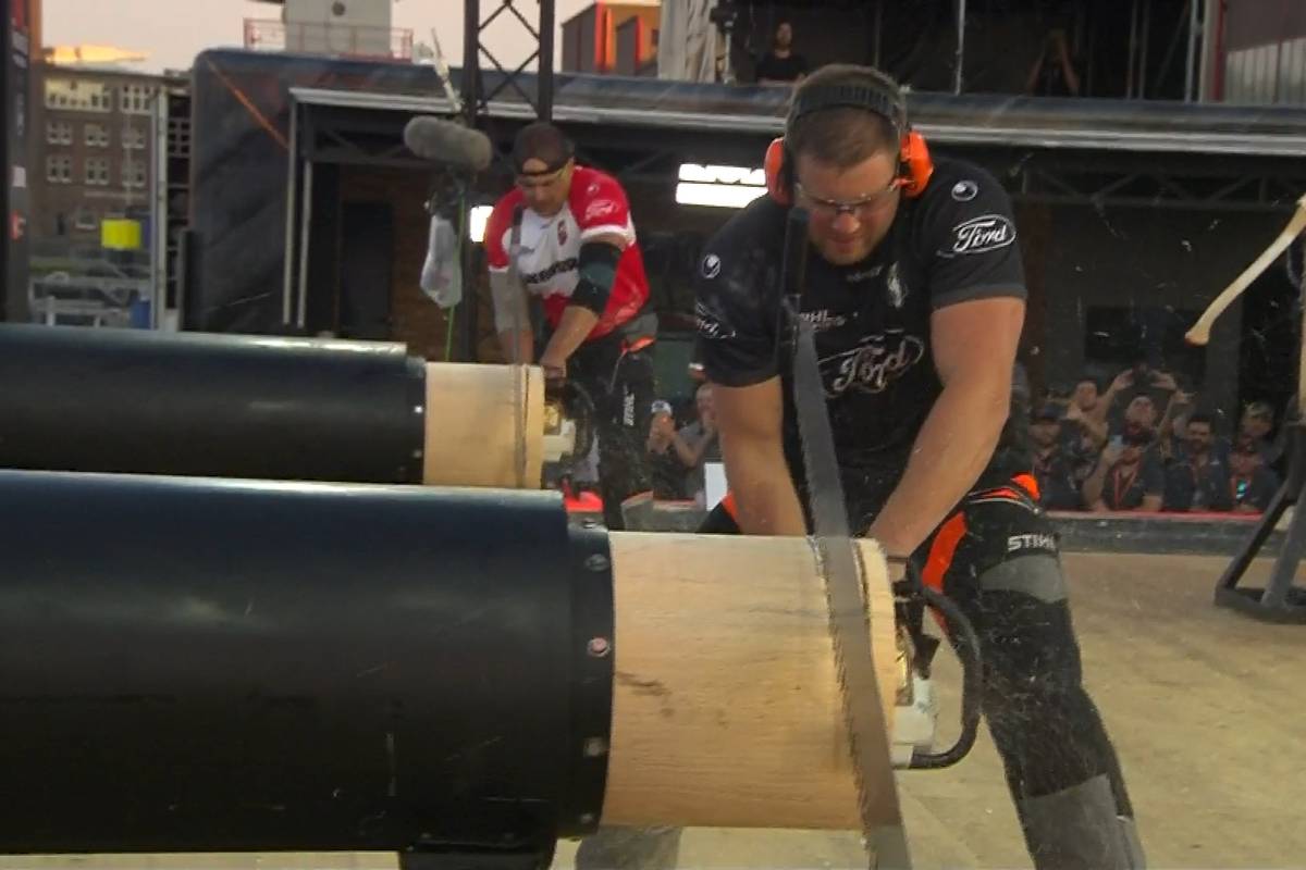 SPORT1 zeigt die besten Szenen der World Trophy 2023 im STIHL Timbersports aus Rotterdam.
