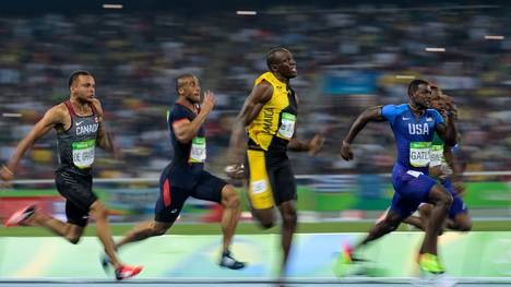Usain Bolt bei seinem Olympia-Gewinn in Rio de Janeiro