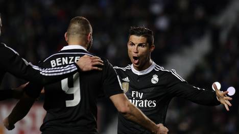 Karim Benzema (l.) und Cristiano Ronaldo trafen für Real Madrid