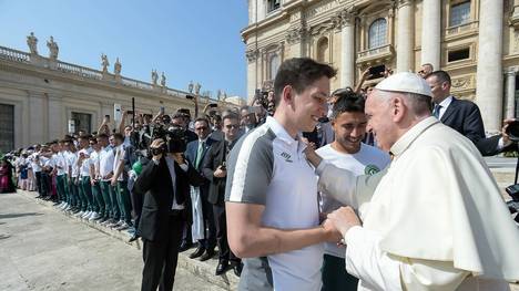 Alan Ruschel wurde 2017 von Papst Franziskus empfangen