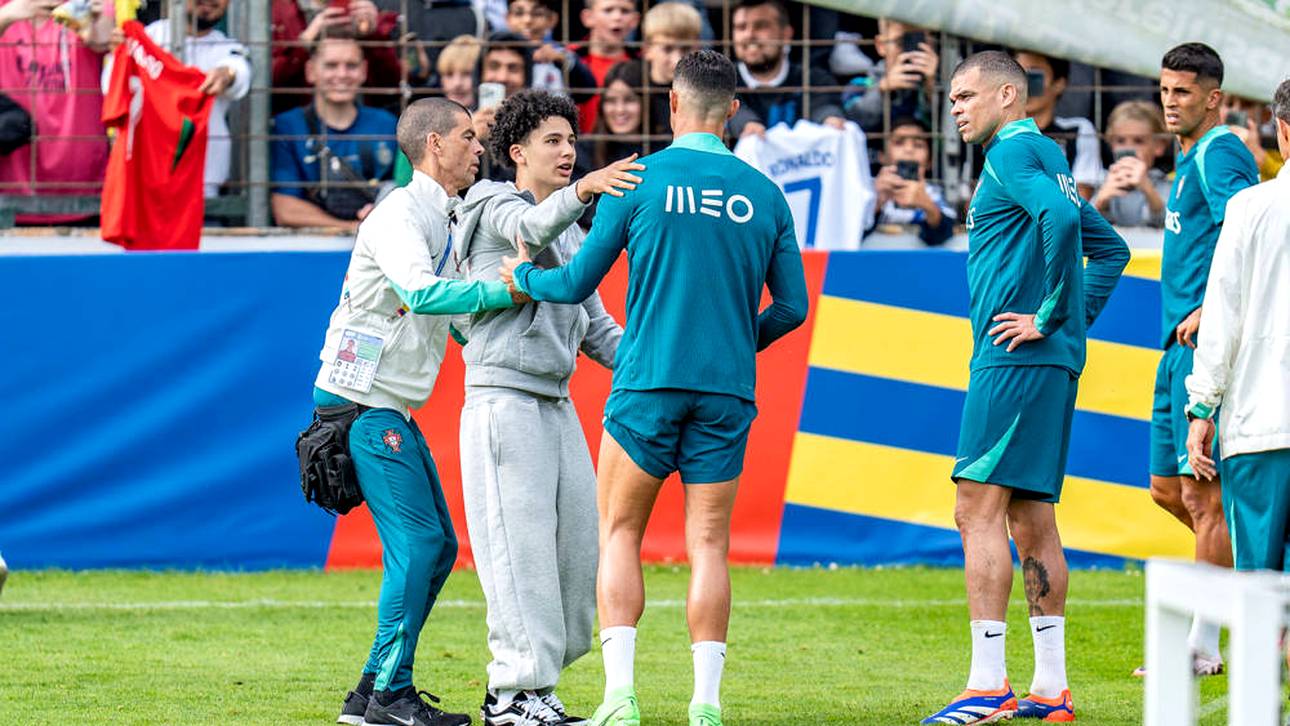 Flitzer-Irrsinn bei Ronaldo-Training