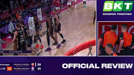 Der FC Bayern muss sich in der EuroLeague bei Roter Stern im Hexenkessel von Belgrad beweisen, eine Kopfnuss bringt zusätzlich Emotionen ins Spiel. Die lange Zeit souveränen Münchner leisten sich im letzten Viertel eine Schwächephase - und so wird es nochmal spannend.