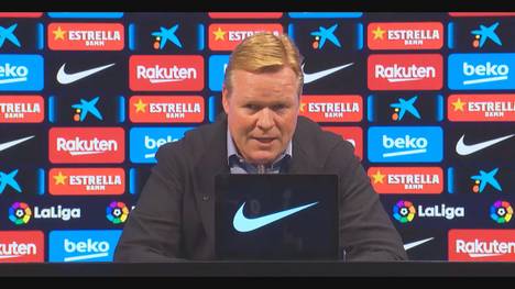 Nach dem verlorenen Clásico kritisiert Ronald Koeman den Elfmeter, der zum 2:1 führt. Für den Barca-Coach ist der Strafstoß eine Fehlentscheidung.