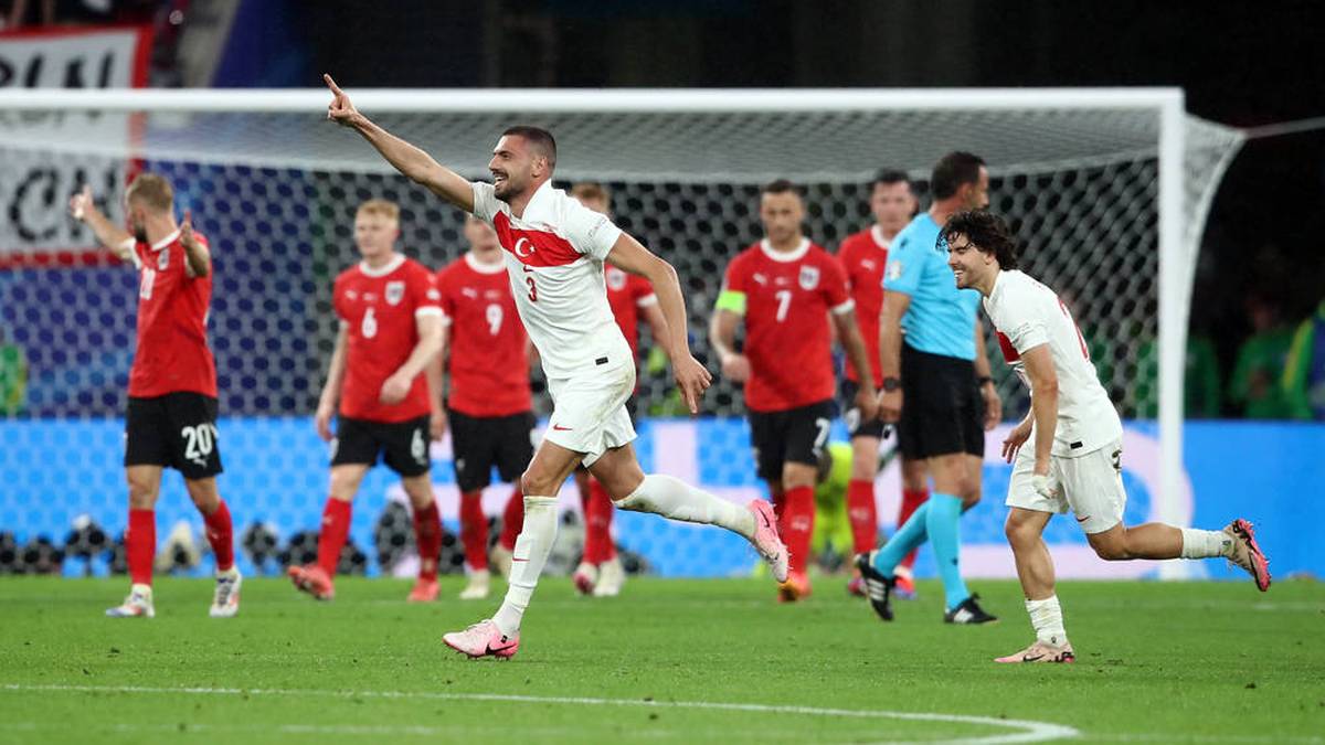 Merih Demiral bejubelte seinen zweiten Treffer für die Türkei gegen Österreich