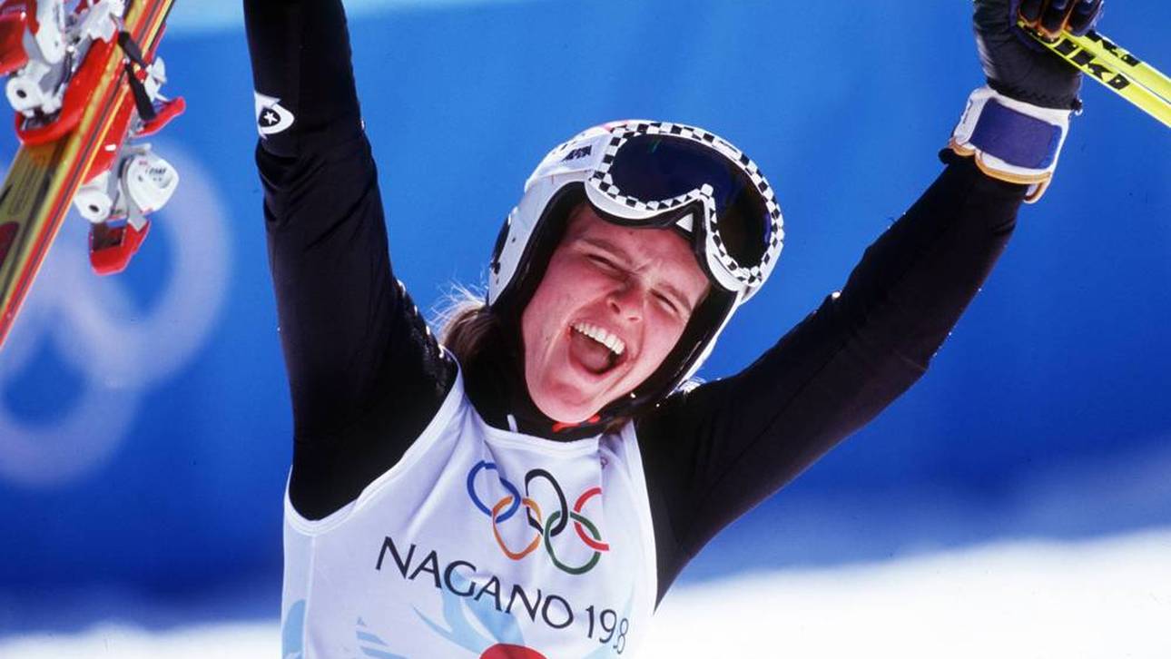 Hilde Gerg jubelte 1998 über Olympia-Gold im Slalom