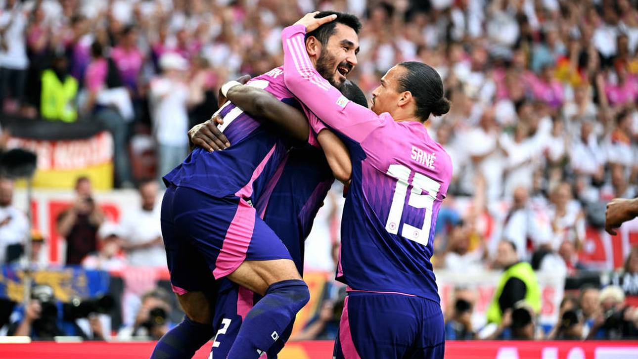 Ilkay Gündogan (l.) und Leroy Sané (r.) im Trikot der deutschen Nationalmannschaft