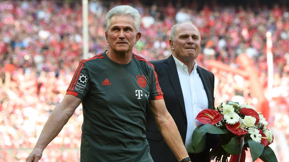 Heynckes und Hoeneß (rechts)...