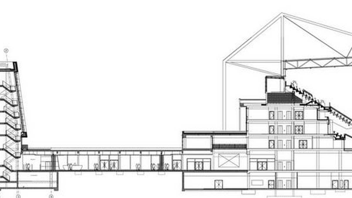 Für den bequemen Weg ins Stadion sorgt eine eigens angelegte Brücke im ersten Stock