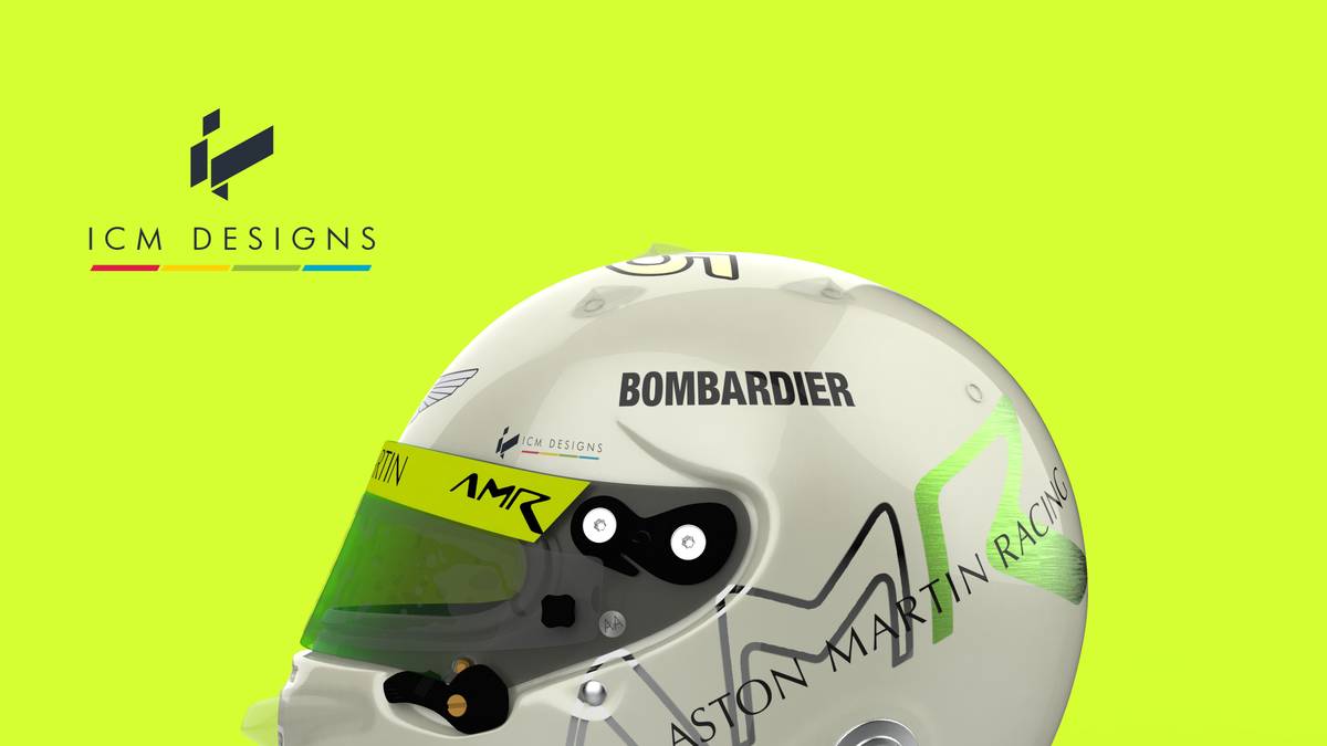 So könnte der neue Helm vom Sebastian Vettel bei Aston Martin aussehen