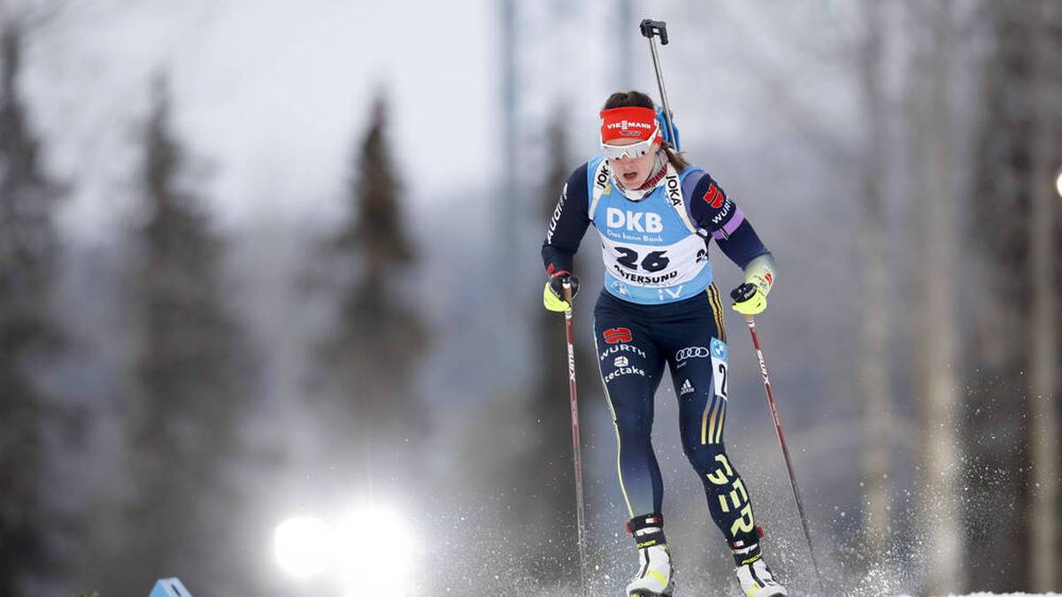 Denise Herrmann überzeugte beim Biathlon-Weltcup in Östersund