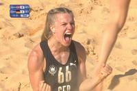 Die deutschen Beachhandballerinnen schaffen bei den World Games Historisches. Das Team holt einmal mehr Gold. Dabei ist die Schlussphase dramatisch.