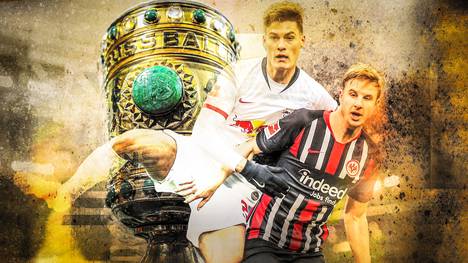 Leipzigs Patrik Schick (l.) und Martin Hinteregger werden sich wohl auch im Pokal duellieren