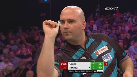 Rob Cross erwischt beim Grand Slam of Darts einen perfekten Start. In der ersten Runde siegt der ehemalige Weltmeister per Whitewash. 
