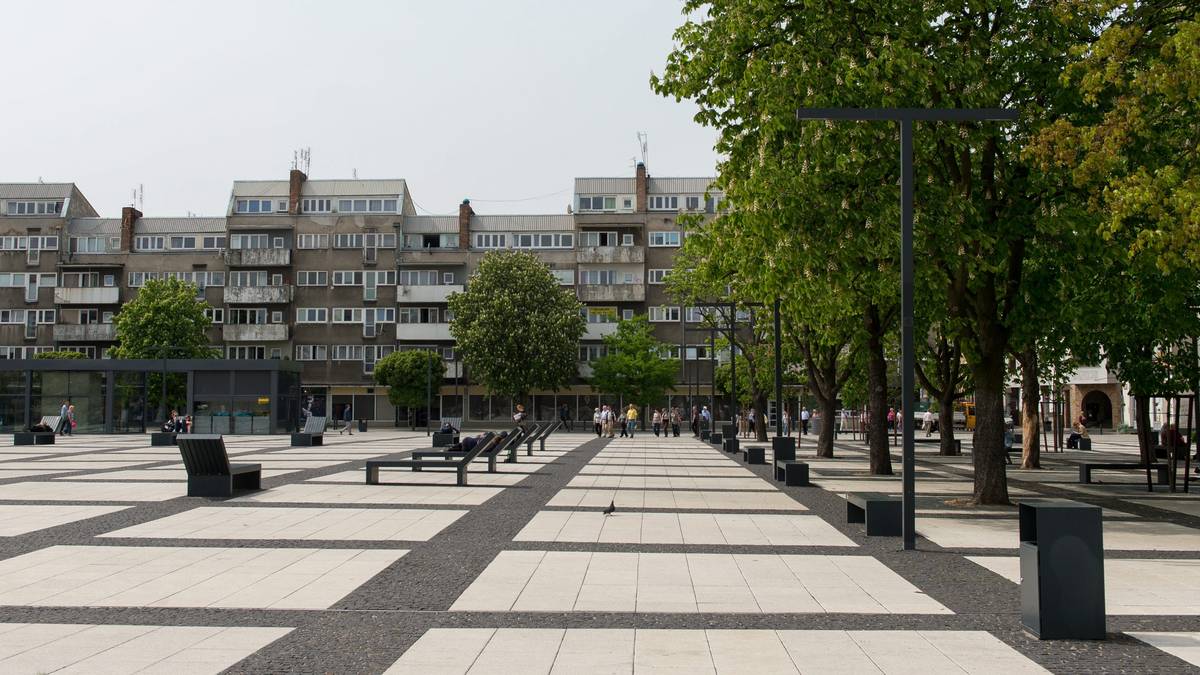 MARKTPLATZ: Auf dem neuen Marktplatz wird die Kletterwand aufgebaut, gleichzeitig dient der Platz als Startpunkt für die Orientierungsläufe