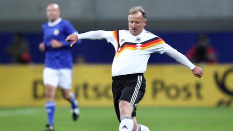 Andreas Brehme in der Red Bull Arena in Leipzig