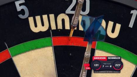 Gary Anderson schlägt Martin Schindler in einem engen Spiel und steht im Achtelfinale. Anderson checkt die 121 zum ersten Break und leitet damit das Schindler-Aus ein.