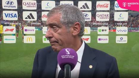 Durch einen 6:1-Kantersieg gegen die Schweiz steht Portugal im WM-Viertelfinale gegen Marokko, nach der Partie hat Trainer Fernando Santos jedoch keine Lust, sich über Cristiano Ronaldo zu unterhalten.