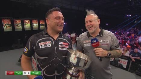 Gerwyn Price krönt sich zum dritten Mal nach 2018 und 2019 zum Champion des Grand Slam of Darts und zieht damit mit Michael van Gerwen gleich. Für Peter Wright ist es dagegen die dritte Final-Niederlage in diesem Turnier. 