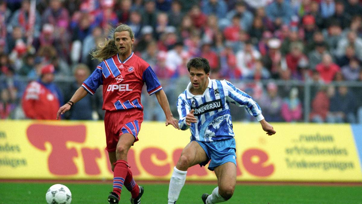 Negatives Highlight aus 22 Spielen in der Saison 1994/1995: Mittelfeldspieler Sutter knockt sich bei einer Ballannahme selbst aus. "Der FC Bayern war damals eine Nummer zu groß für mich", räumt er später ein