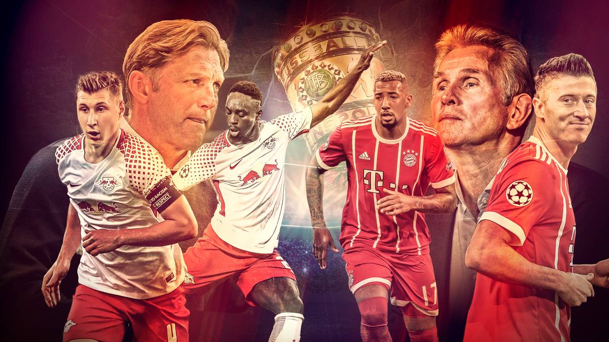 RB Leipzig gegen FC Bayern: Bereits in der zweiten Runde des DFB-Pokals kommt es heute Abend (ab 20.30 Uhr im LIVETICKER - alle Infos zum Spiel schon ab 18.30 Uhr in Bundesliga Aktuell auf SPORT1) zu einem echten Kracher. Das letzte Kräftemessen endete mit einem spektakulären 5:4 für den Rekordmeister. SPORT1 checkt die beiden Teams vor dem Wiedersehen im Head-to-Head